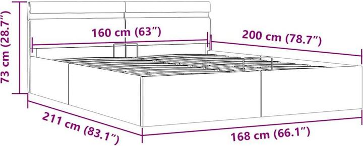 Image du produit vidaXL Bettgestell (160 x 200 cm)