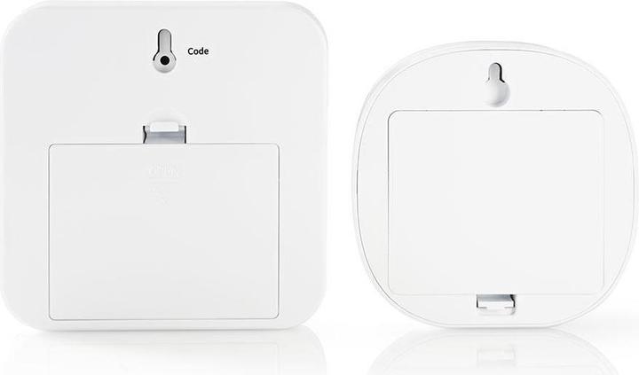 Actual product image Nedis Motion detector alarm - atterie powered - 85 dB - detector range 6 m - white/blue - 2 pcs. (6 m)