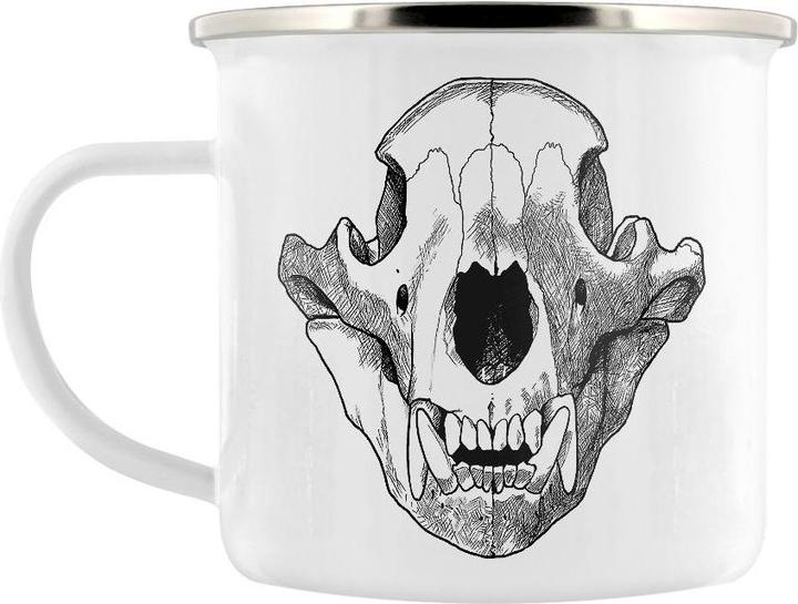 Produktbild Grindstore Emaillebecher mit BärtotenkopfMotiv