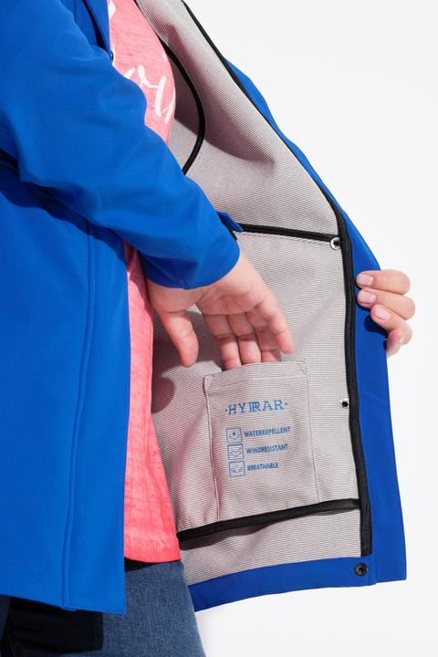 Image du produit Ulla Popken Veste technique HYPRAR à capuche, tissu Softshell déperlant, coupe évasée (46, 48)