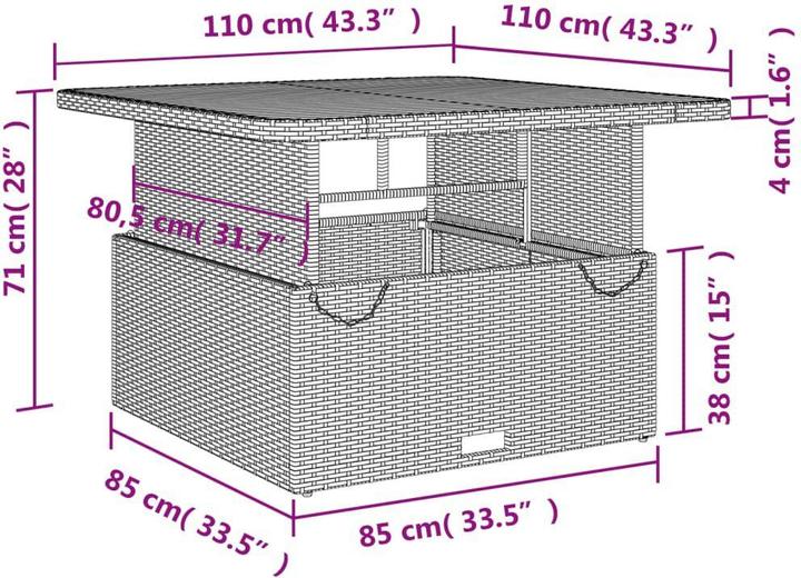 Produktbild vidaXL Garten Essgruppe