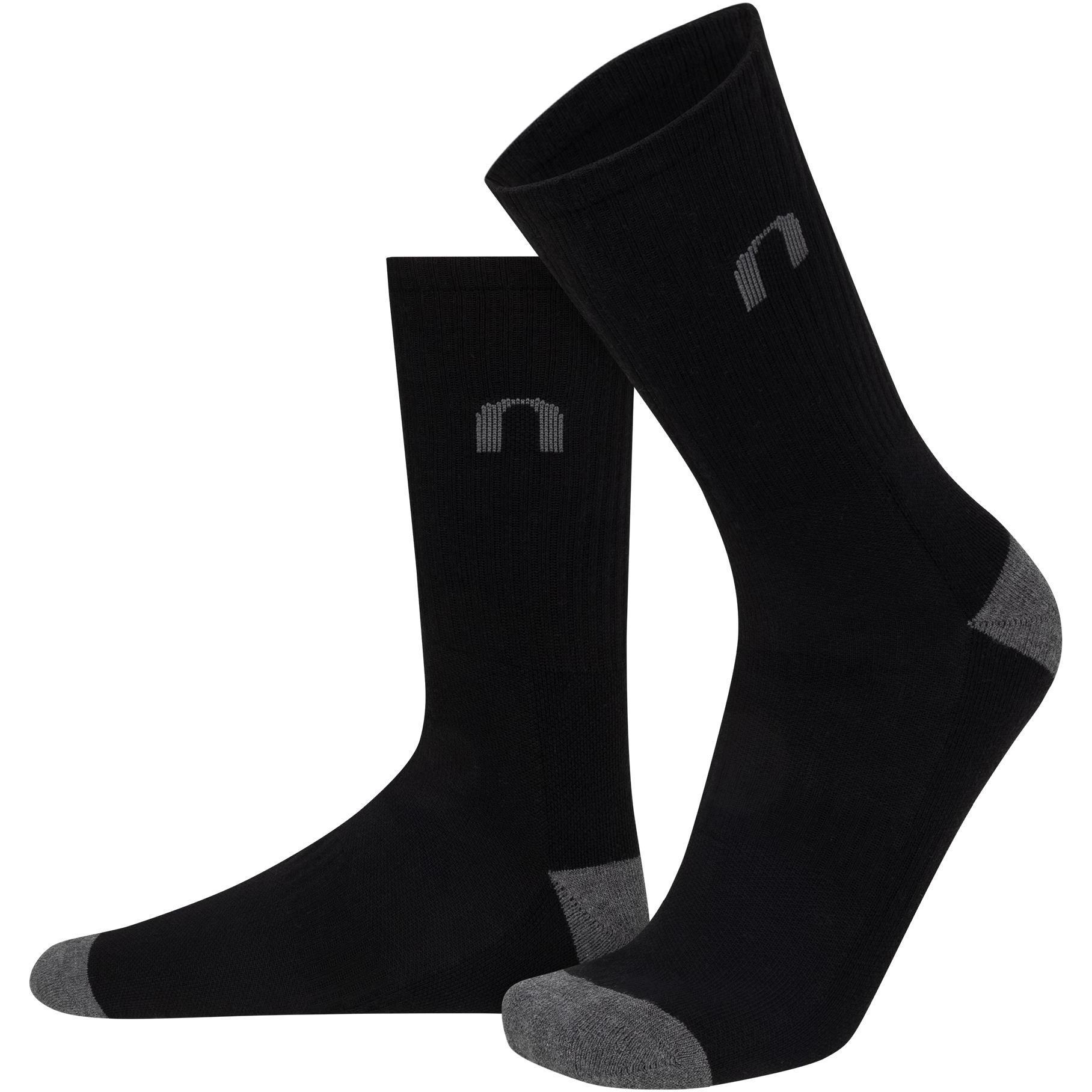 Normani, Herren, Socken, 4 Funktions Tennissocken mit Frotteesohle - 9387, Schwarz, (4er Pack, 47 - 50)