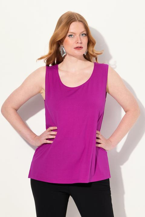 Produktbild Ulla Popken Top, Rundhals, Classic, Stretch, breite Träger, ärmellos (58)