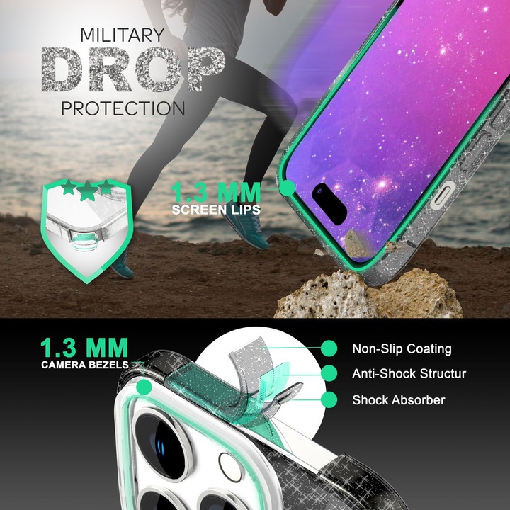 Image du produit Nalia Étui à paillettes (Apple iPhone 14 Pro)