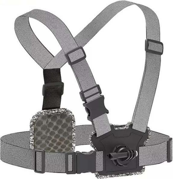 Actual product image Telesin chest strap with two sports camera mounts (GP-CGP-T06) (GoPro, Osmo Action)