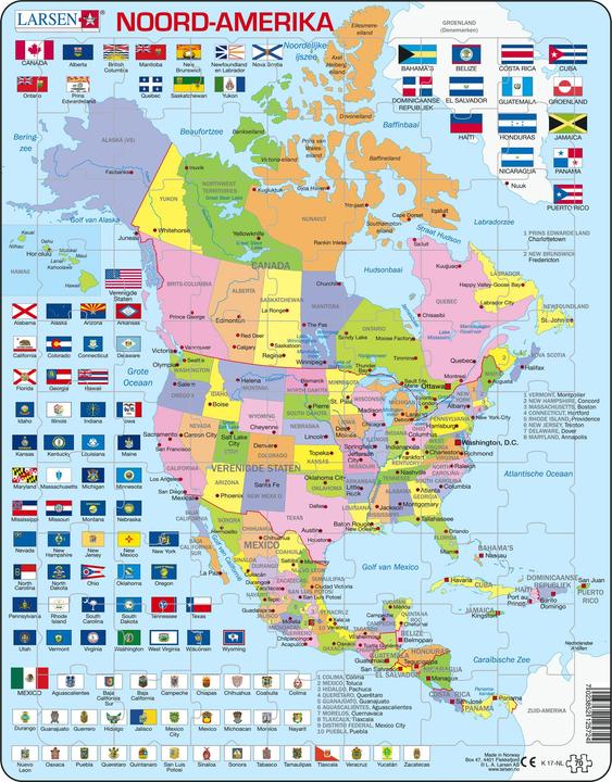 Selecta Spielzeug North America with states and flags (70 pieces)