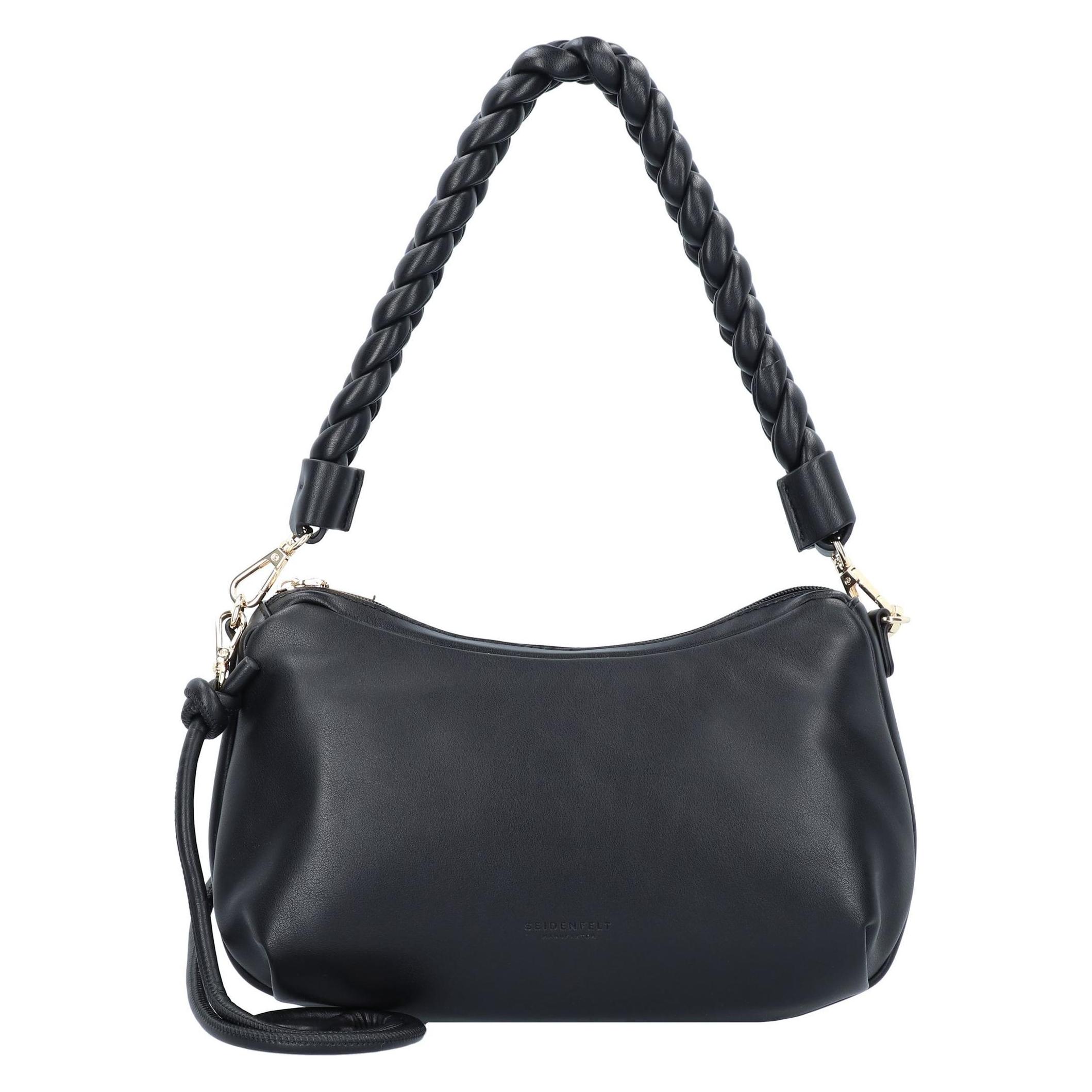 Seidenfelt, Handtasche, Ikast Schultertasche 28 Cm, Schwarz