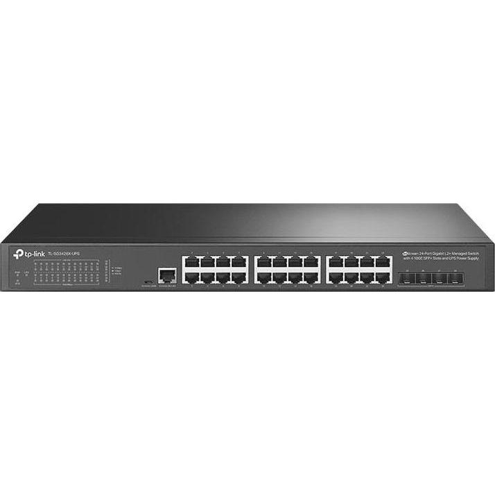 TP-Link TL-SG3428X-UPS (28 Ports), Netzwerk Switch, Schwarz