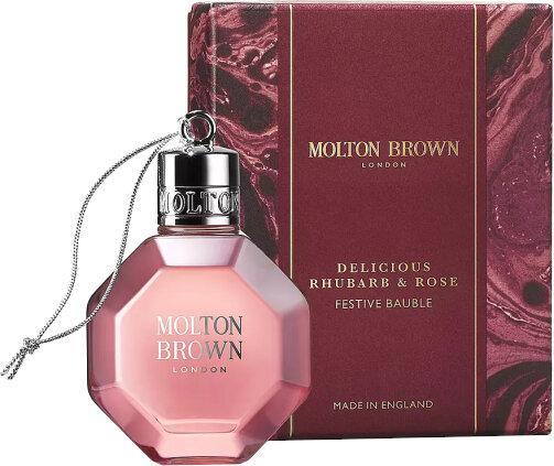 Produktbild Molton Brown Delicious Rhubarb Rose Festive Bauble Bath And Shower Gel 75 Ml (Körperpflegeset)
