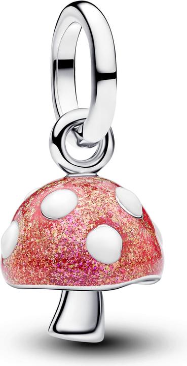 Pandora Breloque champignon phosphorescente (Argent 925, Émail)
