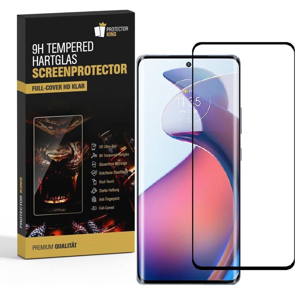 Protectorking 3x echtes Tempered 9H Panzerhartglas 3D KLAR (3 Stück, Motorola Moto X30 Pro), Smartphone Schutzfolie