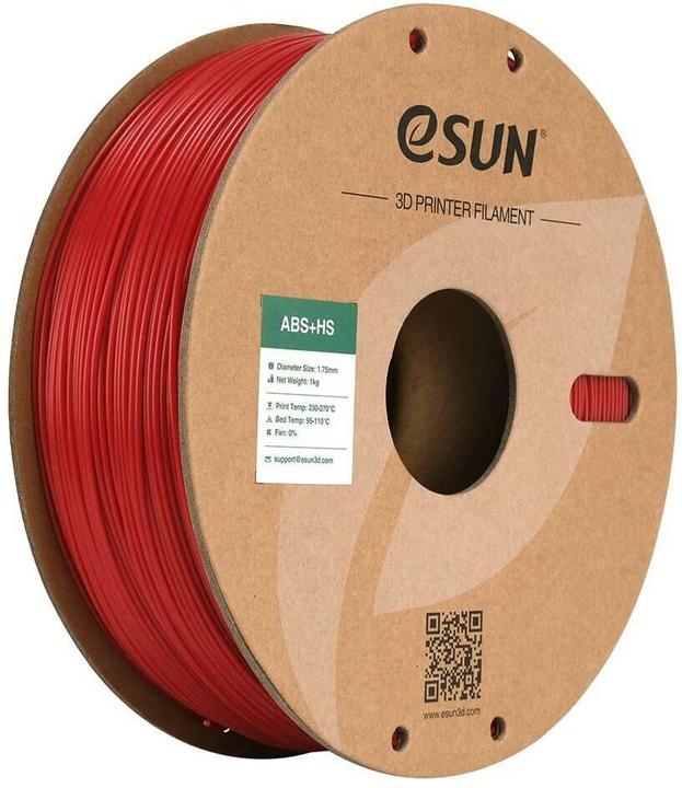 Immagine prodotto eSUN EABS+HS 1,75mm ROSSO MOTORE DI FUOCO 1kg (ABS, 1.75 mm, 1000 g, Rosso)