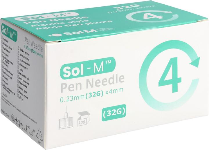 Sol-m Pen needle 32G 0.23mmx4mm 100 pcs.