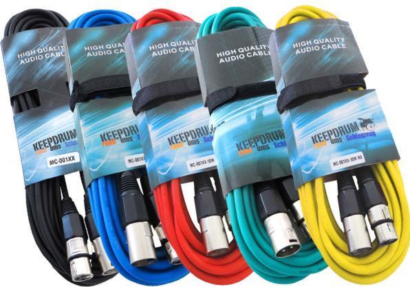 Produktbild keepdrum 5x 10m MC-001XX Mikrofonkabel Set XLR (10 m, XLR Kabel)