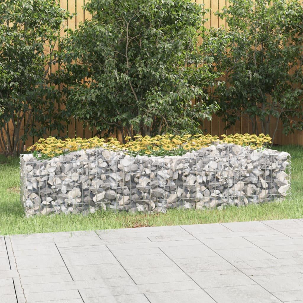 VidaXL, Steinkorb, Gabionen-Hochbeet mit Hochbogen 200 x 50 x 50 cm Verzinktes Eisen