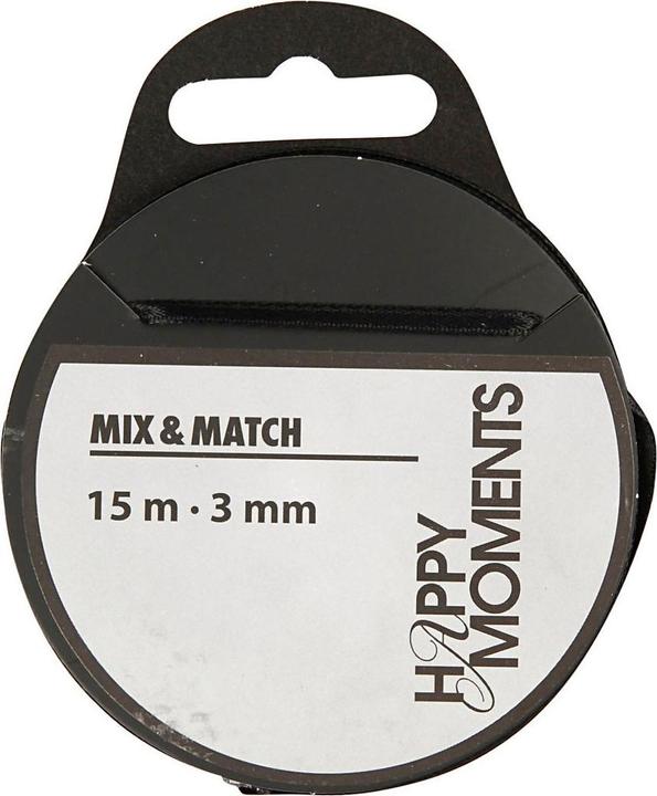 Produktbild Creativ Company Satinband Schwarz, 15m