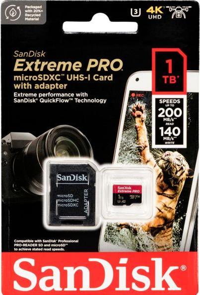 Produktbild Sandisk Extreme PRO UHS-I V30 (1000 GB, microSDXC, U3, UHS-I)