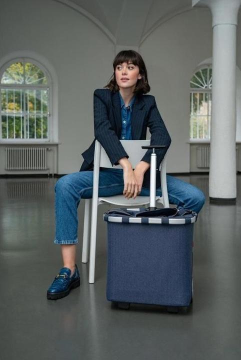 Image du produit reisenthel Chariot à provisions Carrycruiser Herringbone Dark Blue