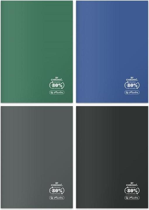 Produktbild Herlitz Notizbuch A5/60K Raster Eco PP Colors (5 Stück) (A5)