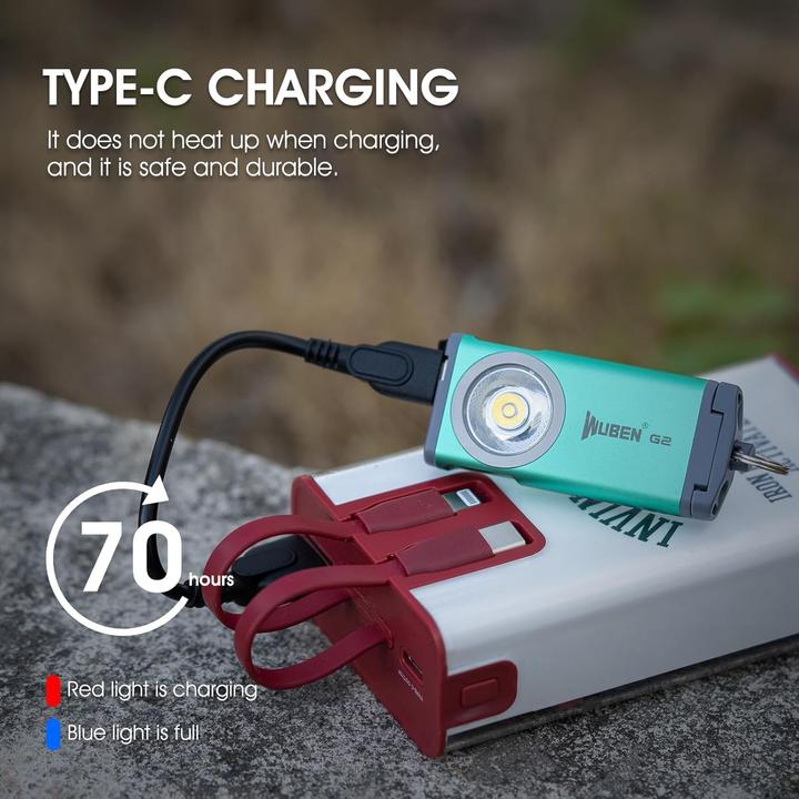 Actual product image Wuben G2 Green (5.85 cm, 500 lm)