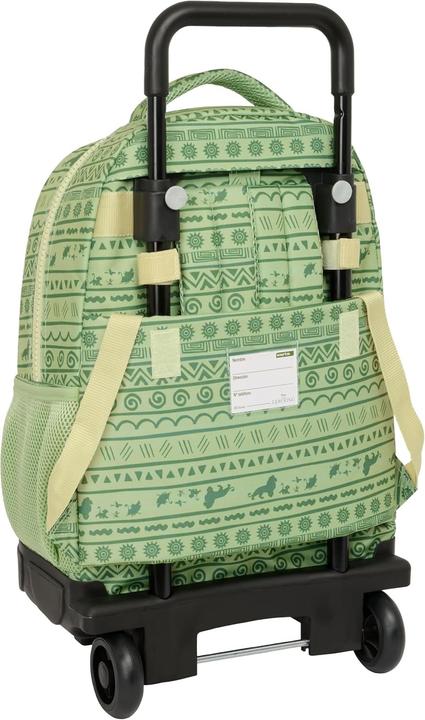 Actual product image The Lion King School Rucksack with Wheels Mufasa Green Beige 33 x 45 x 22 cm