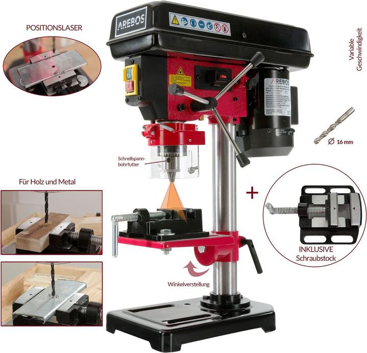 Produktbild Arebos Tischbohrmaschine