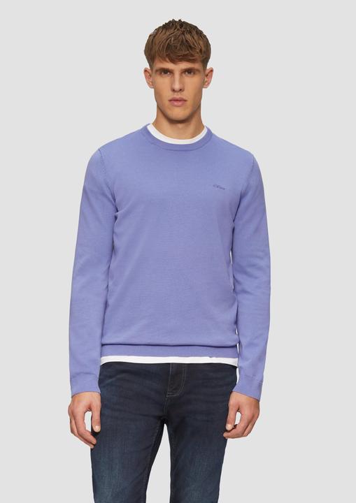 Produktbild S.Oliver Strickpullover Strickpullover mit Logo-Stickerei (XXL)