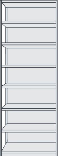 Actual product image kaiserkraft Office boltless shelving unit, with rear panel