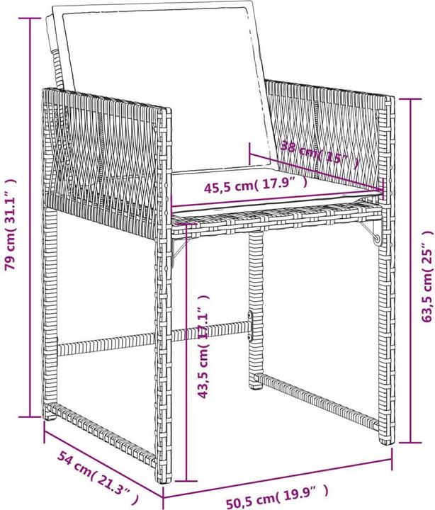 Produktbild vidaXL Garten Essgruppe