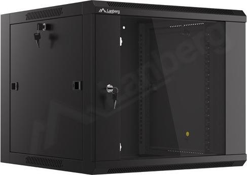 Produktbild Lanberg RACK-SCHRANK HÄNGEND 19" 9HE 600 SCHWARZE GLASTÜR (ANGEBOT) (9 HE, 19 Zoll Rack)