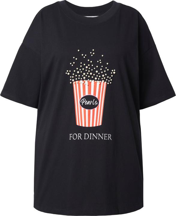 Actual product image Studio Untold T-Shirt, oversized, Popcorn-Print mit Zierperlen (46, 48)