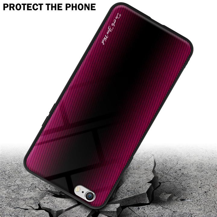 Actual product image Cadorabo TPU Striped Glass Cover (Apple iPhone 6)