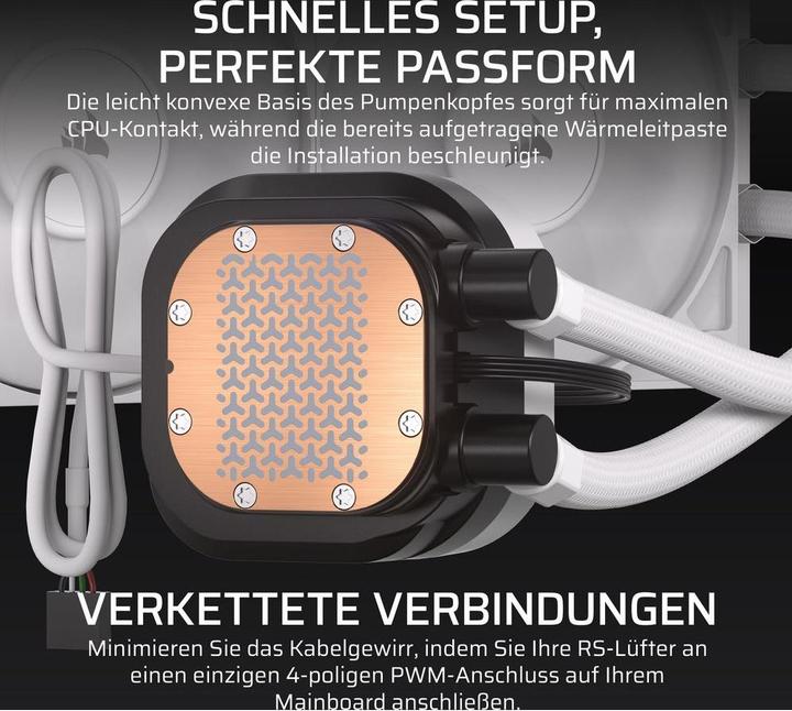 Actual product image Corsair NAUTILUS 240 LCD White, 240mm Radiator, Liquid CPU Cooler