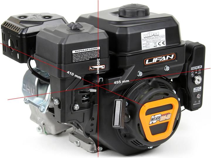 Actual product image Wiltec LIFAN KP230-RE Single Cylinder Petrol Engine 6.5hp with Wet Clutch and 22mm Shaft for Heavy Machines