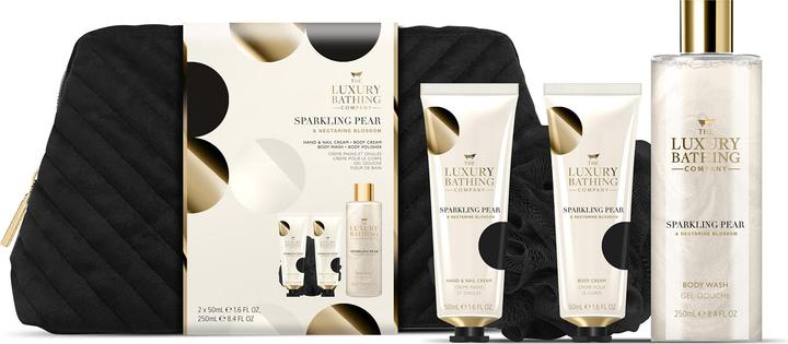 Produktbild Grace Cole Body care gift set in cosmetic bag Pear & Nectarine flower 4 pcs (Körperpflegeset)