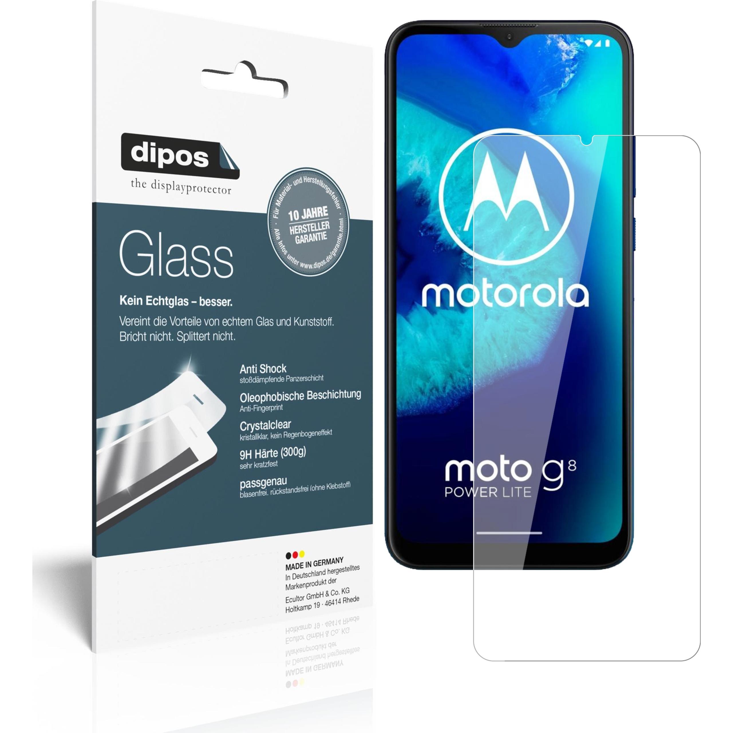 Dipos Displayschutz Anti-Shock (2 Stück, Motorola Moto G8 Power Lite), Smartphone Schutzfolie, Transparent