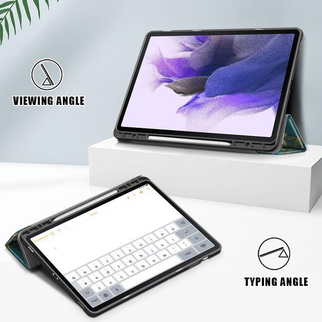 Actual product image MU Style Triple folding cover with pattern (Galaxy Tab S7 FE)