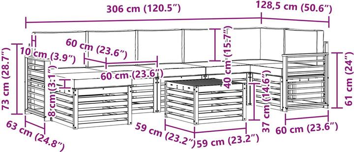 Produktbild vidaXL Outdoor-Sofa