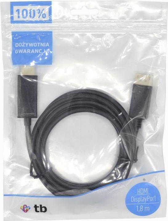 Actual product image Lenovo DisplayPort- HDMI 1.8 m. Cable, black (AKXVDMHMDP18B) (1.80 m)