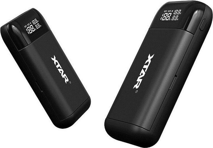 Produktbild Xtar PB2S schwarz Ladegerät / Powerbank für Li-ion 18650 / 20700 / 21700 Zylinderakkus