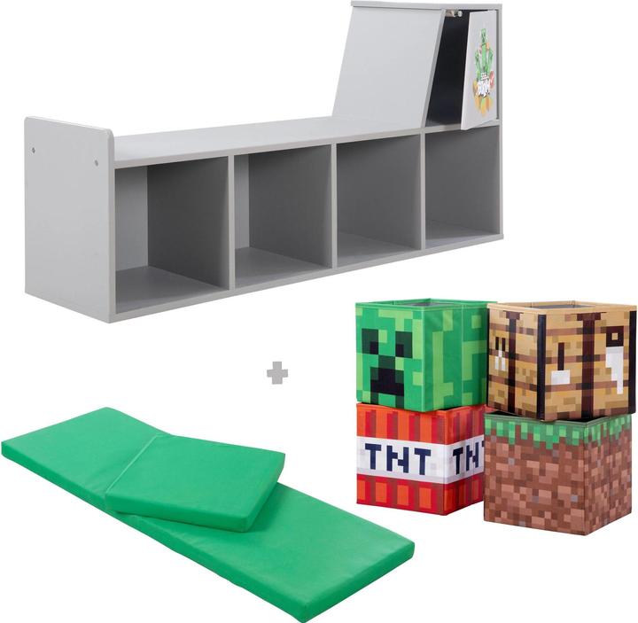 Produktbild Phoenix Minecraft Sitzbank/Leseregal (119 x 30 x 60 cm)