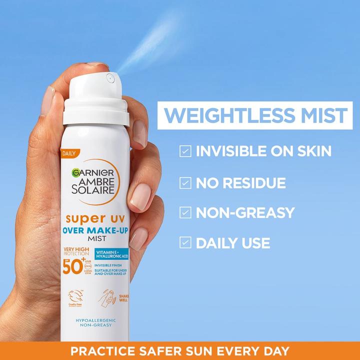 Actual product image Garnier Protective Facial Mist (Sun cream face, Sun spray, SPF 50, 75 ml)