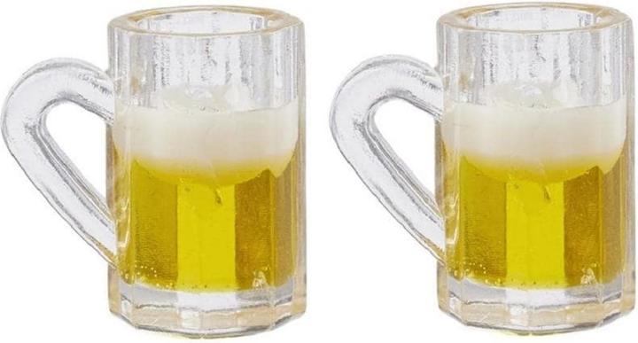 Hobby Fun Mini utensils beer glass 1.5 cm, 2 pieces (0.03 l, 2 x)