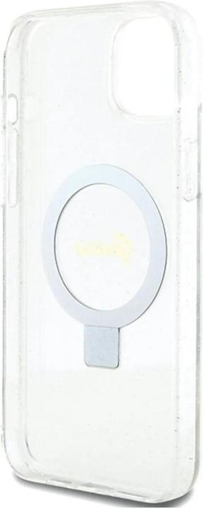 Produktbild Guess GUHMP15MHRSGSD iPhone 15 Plus 6.7" przezroczysty/transparent hardcase Ring Stand Script Glitte (Apple iPhone 14 Plus, Apple iPhone 15 Plus)