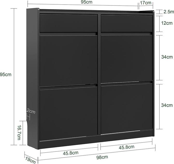 Produktbild SoBuy FSR169-SCH (19 x 95 x 95 cm)