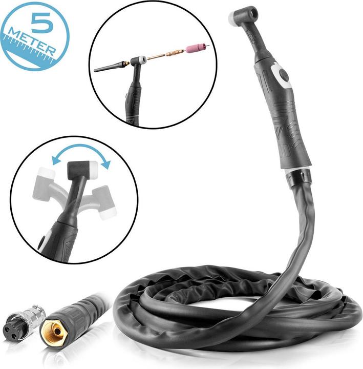 Produktbild Stahlwerk Schweissbrenner WIG WP-26 mit 5 Meter Schlauchpaket bis 200A