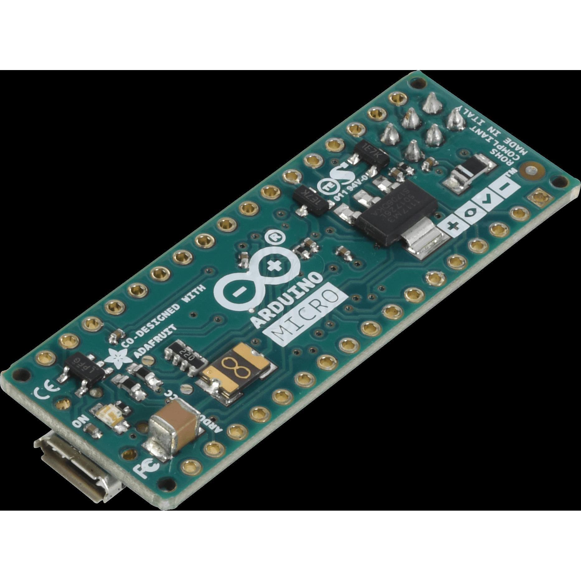 Thumbnail - Arduino Microcontrollerboard, Micro ohne Steckverbinder ATmega32u4, Entwicklungsboard + Kit