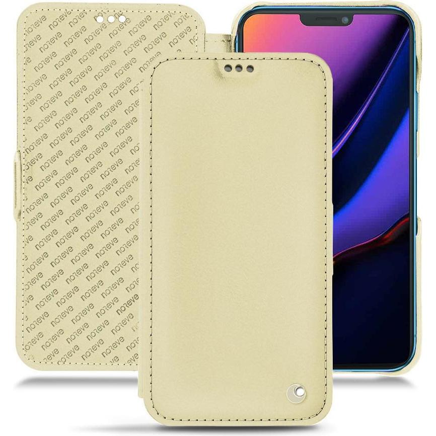 Noreve Lederschutzhülle horizontal (Apple iPhone 11), Smartphone Hülle, Beige