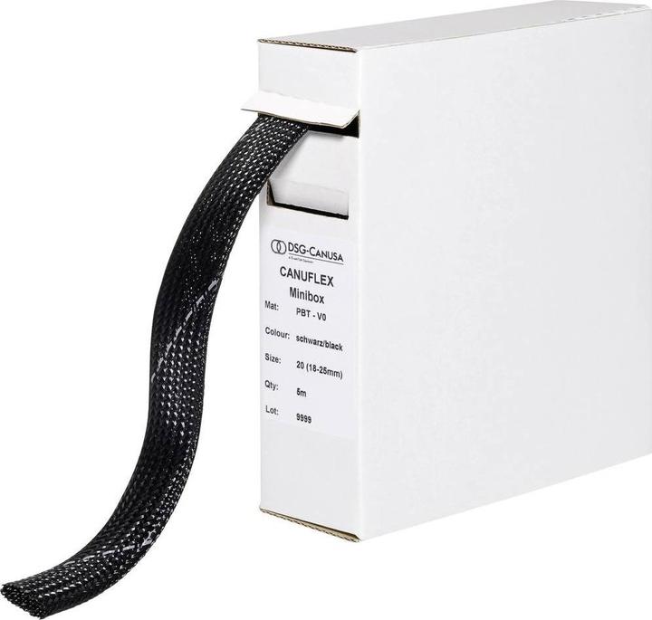 Actual product image DSG Canusa 86940951 Braided hose Black Polyester 35 to 50 mm 5 m (Cable conduit, 500 cm)