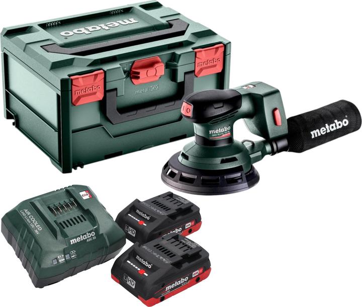 Produktbild Metabo SXA 18 LTX 150 BL Akku Exzenterschleifer 18 V 150 mm Brushless + 2x LiHD Akku 4,0 Ah + (Exzenterschleifer)